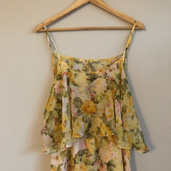 lovers + friend open back floral print dress L - Picture 4 of 7